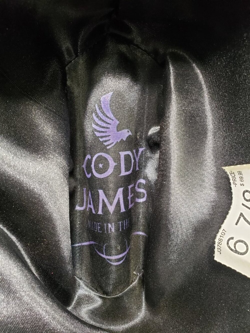 Cody James Black 3X Wool Blend Cowboy Hat Western Mens Size 6 7/8 Made In USA - Picture 6 of 10